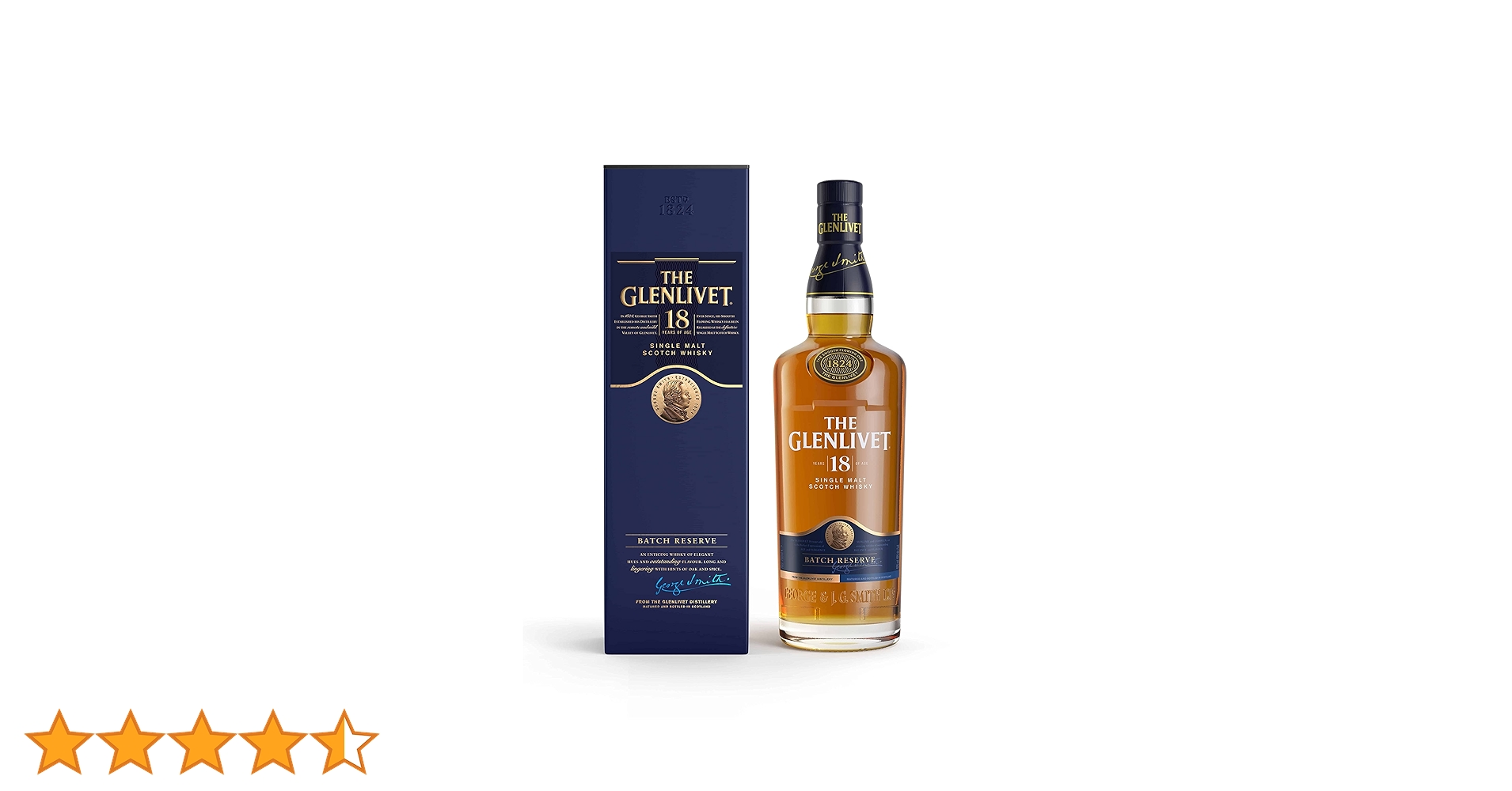 The Glenlivet 18 Year Old Scotch Whisky Bottle, 700ml